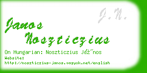 janos noszticzius business card